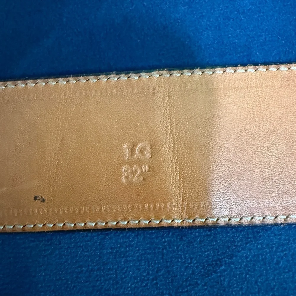 Zele Bullhide Leather Belt Braided Buckle Large 32